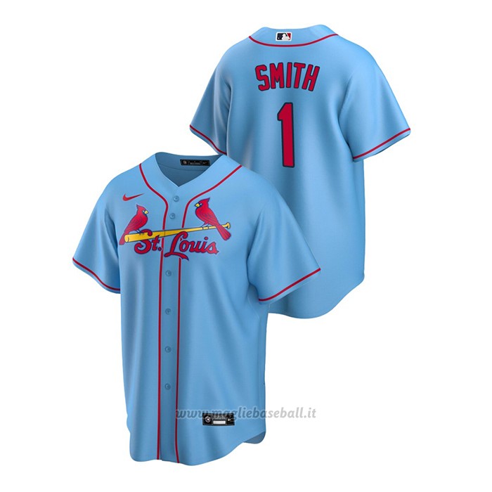Maglia Baseball Uomo St. Louis Cardinals Ozzie Smith Replica Alternato Blu